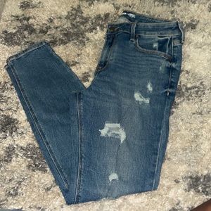 Old navy Mid-rise super skinny Medium wash Rockstar denim